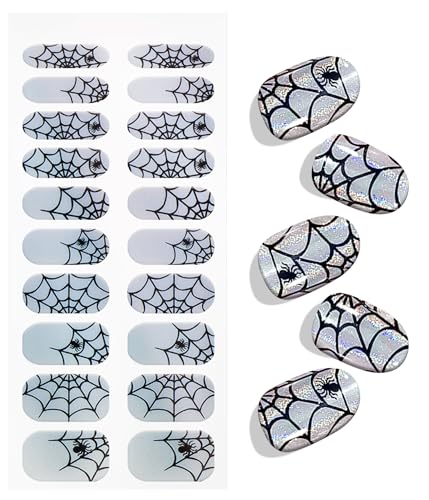 Semi Cured Gel Nail Strips Halloween Nail Art Stickers - Long Lasting