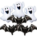 Halloween Mummy Balloons Set - Ghost & Bat Foil Balloons for Party Decorations