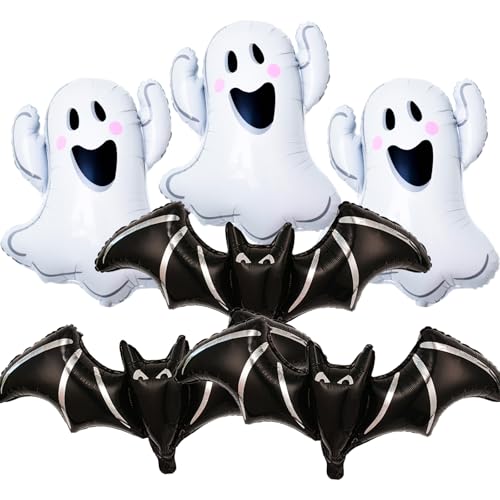 Halloween Mummy Balloons Set - Ghost & Bat Foil Balloons for Party Decorations