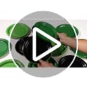 Heavy Duty Green, Black & Light Green Paper Plates 9 Inch - 60 Pack - Variation: Black Green Light Green Solid Color