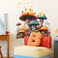Halloween Skull Wall Decals - Scary Mushroom Evil Eye Wall Stickers for Home & Party Decor