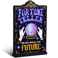Halloween Fortune Teller LED Tabletop Sign - Spooky Gothic Decor with Blue Glow