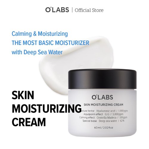 O'LABS Skin Moisturizing Cream - Anti-Aging Facial Cream with Deep Sea Water | 60ml / 2.02 fl. oz.