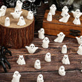 Mini Ghost Figurines Set - Halloween Resin Decorations, 60 Pieces