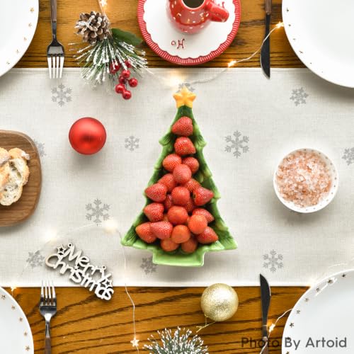 Artoid Mode Beige Christmas Table Runner 13 x 72 Inches for Holiday & Party Decor