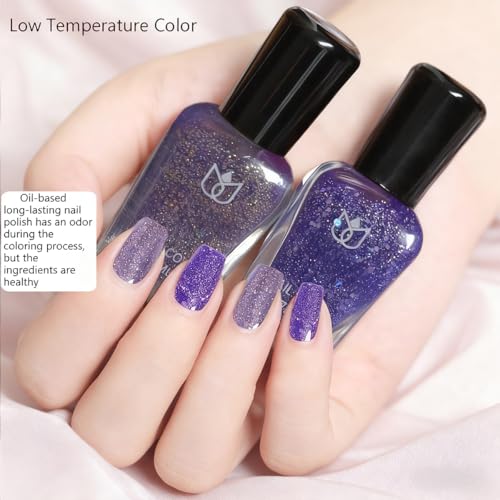 Color Changing Gel Nail Polish Set - 6 Pack, Quick Dry, No UV Needed
