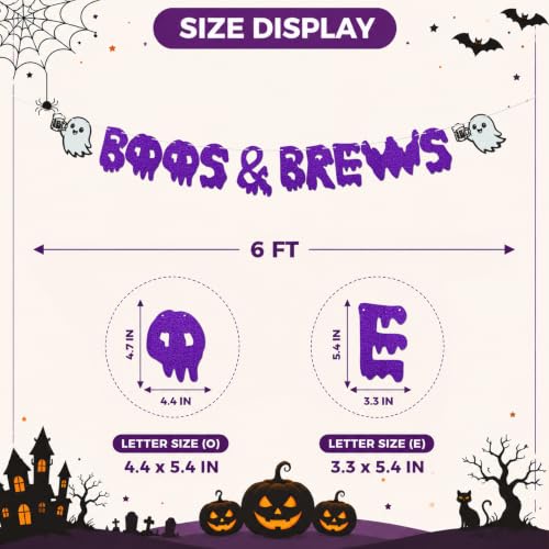 Halloween Banner 6FT Glitter Banners for Parties & Decorations