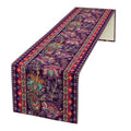 Rustic Paisley Table Runner 13x36in Green Floral Farmhouse Decor - Variation of W13"x L36"