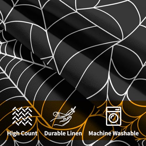 Spider Web Halloween Pillow Covers 24x24 Inch Set of 2 - Outdoor Decorative Throw Pillow Cases