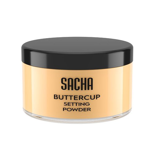 Sacha BUTTERCUP Setting Powder - Translucent Face Powder for Medium to Dark Skin Tones | Blurs Fine Lines, 1.75 oz