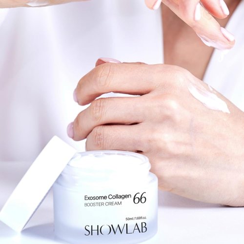 SHOWLAB Exosome Collagen 66 Booster Cream - Korean Face Moisturizer with 66% Collagen Extract, 9 Peptides Complex, Niacinamide, Adenosine - Anti-Aging Firming Cream for All Skin Types, 1.7 oz