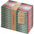Christmas Checks Cloth Napkins 20x20 Set of 12 - Holiday Table Decor