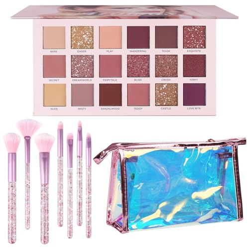 UCANBE Makeup Kit with 18 Eyeshadows & 7 Brushes - Aromas Set