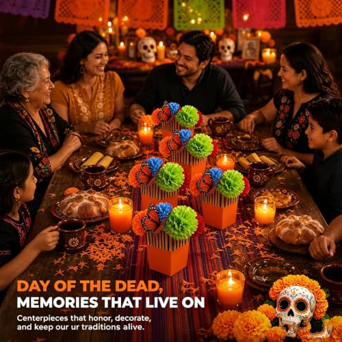 Mexican Fiesta Table Decorations Set for Day of the Dead