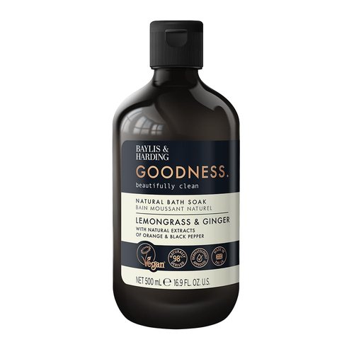 Baylis & Harding Goodness Lemongrass & Ginger Bubble Bath - Biodegradable & Vegan Friendly | 16.9 fl. oz (Pack of 3)