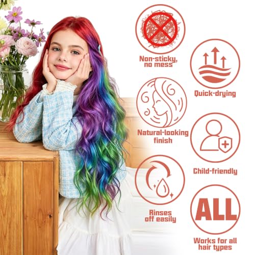Temporary Hair Color Wax - Washable 4 Colors for Fun & Quick Makeover