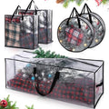 Extra Large Christmas Tree Storage Bag & Wreath Container - 9 Ft & Garland Tote