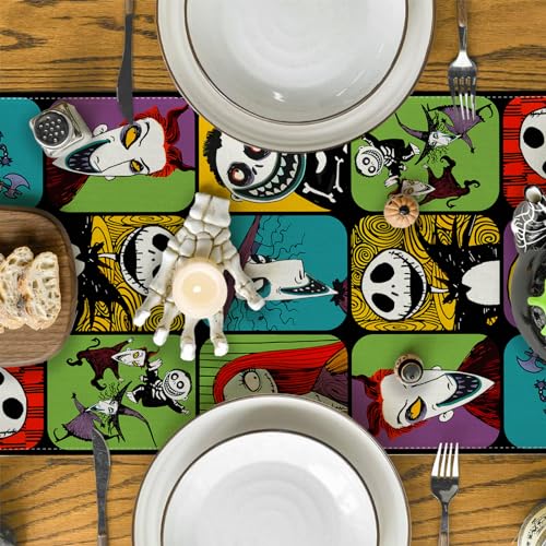 Halloween Table Runner 13x72 Inch Spooky Party Decor Linen