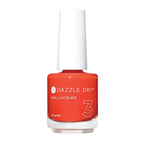 Dazzle Dry Nail Lacquer (Step 3) - Red Hot Chili - A bright orangey red. Full coverage cream. (0.5 fl oz)