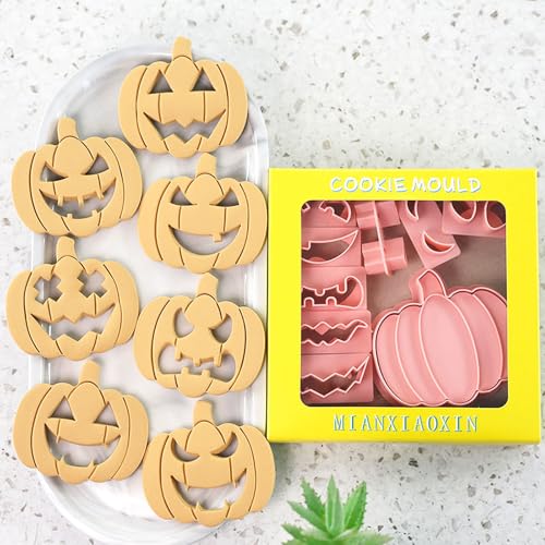 Halloween Cookie Cutter Set 3D Pumpkin Shape with Variation K - DIY Baking & Decoration