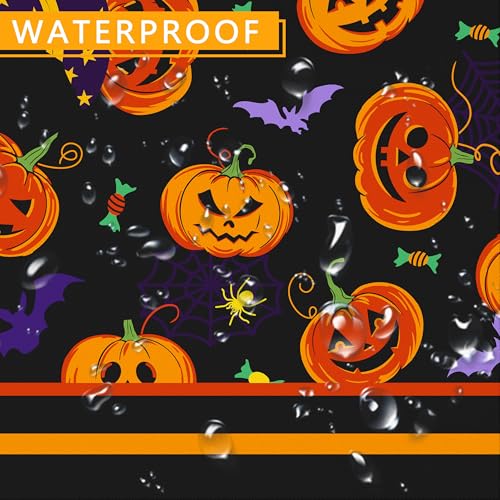 Halloween Rectangular Tablecloth 60x102 Inch Waterproof Bat Pumpkin Design - Washable Party Decor Variation of THIS listing