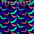 Halloween Pattern Foil Fringe Curtains - 2 Pack 3.3x6.6FT Photo Booth Backdrop & Party Decor