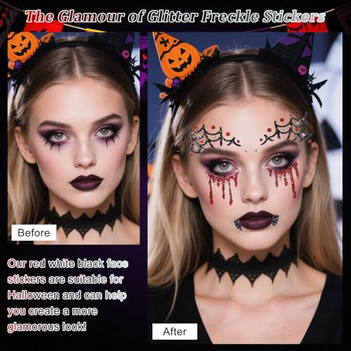 Halloween Face Stickers Set - B-Halloween Face Stickers Variation