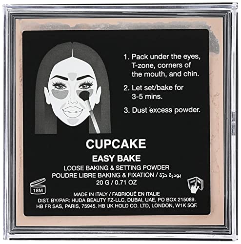 Pink Loose Baking & Setting Powder - Huda Easy Bake Cupcake Shade 0.71oz