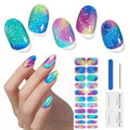 Semi Cured Gel Nail Strips Midsummer Night 175 - Long-Lasting Nail Art Stickers