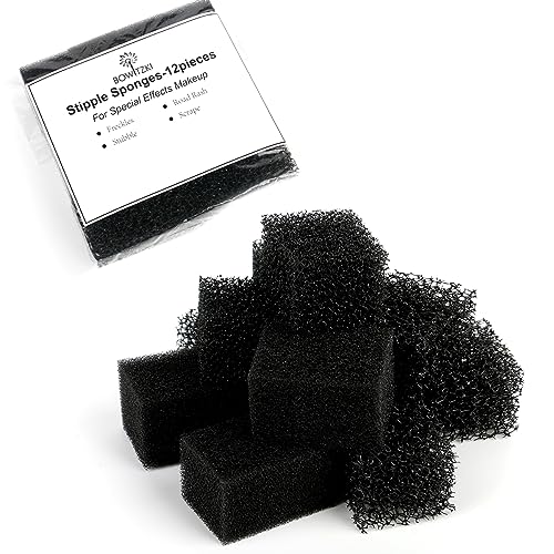 12-Piece Special Effects Makeup Sponges for Texture Freckles and Halloween Looks