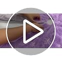 Purple 36 Inch Faux Fur Christmas Tree Skirt with Silver Sequin Snowflake - Holiday Decor