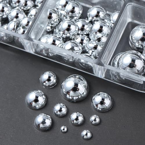 Mini Metal Punk Nail Art Studs Set - Gold & Black 3D Cone & Steel Balls