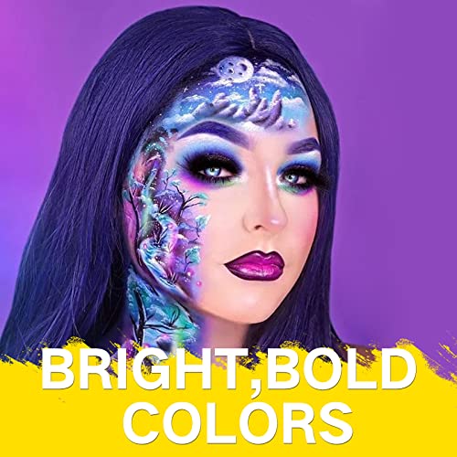 Neon White Face Paint - Water Based Glow Blacklight Makeup for Adults & Kids - 1.05oz