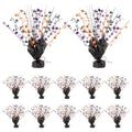 12 Pack Metallic Foil Star Centerpiece Spray - Black, Orange, Purple Party Decor