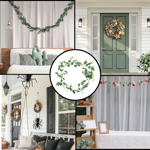 Two-Pronged Eucalyptus Aquatic Vines - 2 Packs, 70.87-Inch Simulated Plant Decor