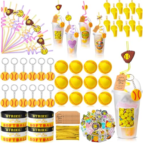 Softball Party Favors Set - Softball Style for Birthdays & Events