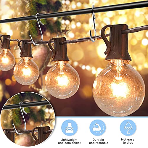 Heavy Duty Metal S Hook Set - 60 Pcs Weatherproof Light & Ornament Clips with Variation of 60 Pcs Pack of 2