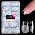 UNA GELLA Short Squoval Gel Nail Tips 504pcs - Durable, Flexible, Clear