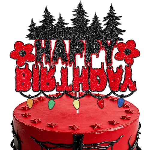 Halloween Birthday Cake Topper Spooky Stranger Cupcake Decoration