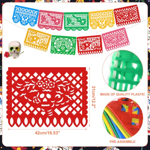 Day of the Dead Decorations Set with Sugar Skull Table Runner and Marigold Flowers