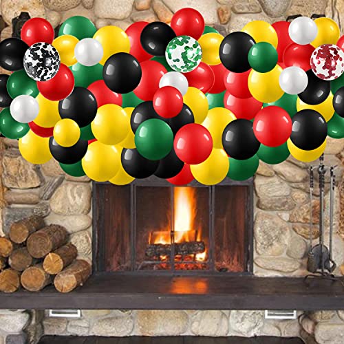 Balloon Garland Arch Kit 111 pcs Black Red Green Yellow Party Decor 12,10,5 Inch Varieties