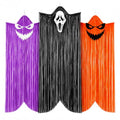 G2PLUS Halloween Hanging Ghost Decorations Set - Black, Orange, Purple, 3 Pack, 6 Ft Foil Fringe Ghosts for Indoor & Outdoor Decor