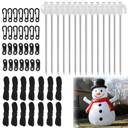 Metal Inflatable Stakes Set for Outdoor Decorations 14 Pieces
