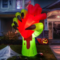 5 Ft Halloween Inflatable Zombie Hand with Pumping Heart & LED Lights for Yard Decor