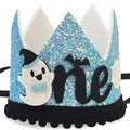 Halloween Spooky Blue Ghost 1st Birthday Crown Hat for First Birthday Party