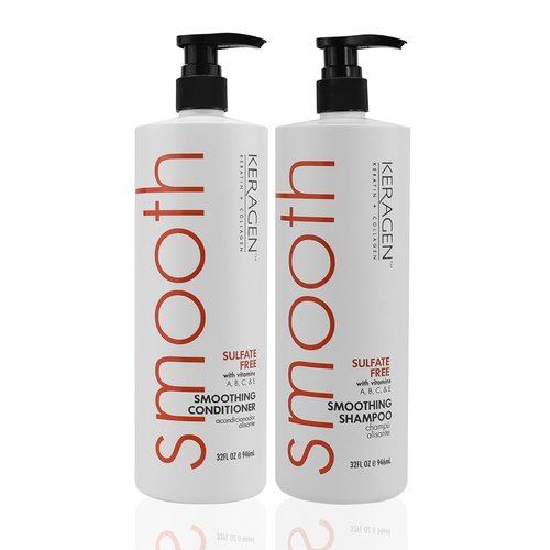 KERAGEN Hair Care - Advanced Structural Repair & Color Protection System | 52% Stronger, Vibrant Hair - 32 Oz