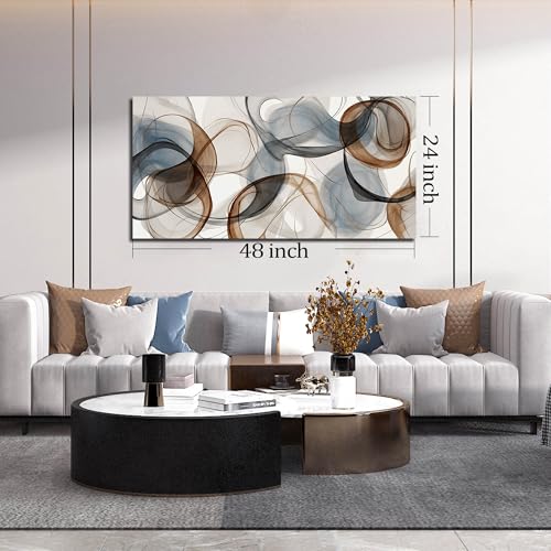 Large Abstract Canvas Wall Art for Bedroom and Living Room Decor