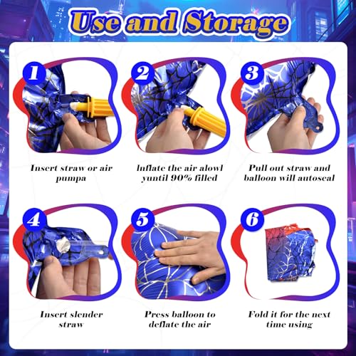Spider 8th Birthday Balloon Decorations - Number 8 Friends Party Arch Kit - Variation 8