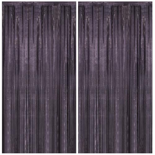 Black Glitter Metallic Foil Fringe Curtain Backdrop - Variation of THIS Listing