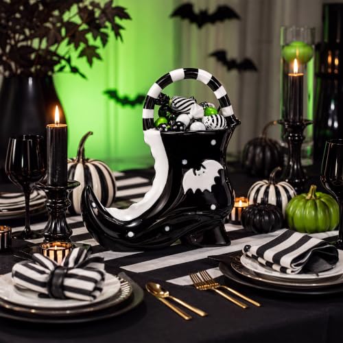 Halloween Candy Bowl Ceramic Witch Boot Table Decor - Trick or Treat Party Favour